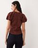 Free People Free People polka dot printed blouse in chocolate-Brown - 4