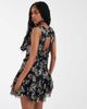 Free People Free People Raven printed mini dress in midnight combo-Multi - 4