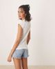 Free People Free People riley raglan sleeve t-shirt in ivory-White - 3