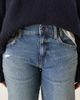 Free People Free People Risk Taker mid rise straight jeans in blue-Red - 4
