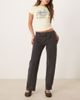 Free People Free People Risk Taker mid rise straight leg jeans in washed black - 1