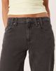 Free People Free People Risk Taker mid rise straight leg jeans in washed black - 2