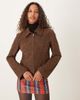 Free People Free People river faux suede jacket in brown - 1