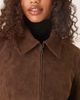 Free People Free People river faux suede jacket in brown - 3