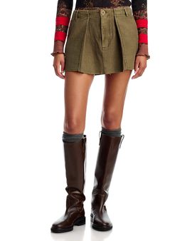 Free People Free People Riverfront Surplus Cotton Utility Mini Skirt
