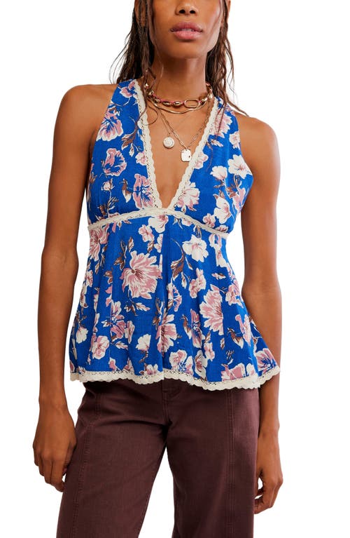 Free People Free People Rome Printed Lace Trim Tank