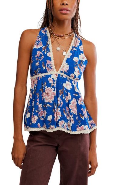 Free People Free People Rome Printed Lace Trim Tank