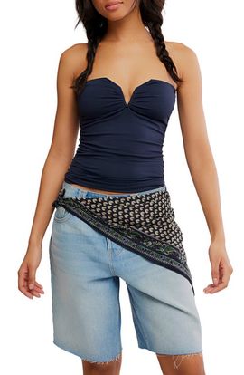 Free People Free People Round Two Ruched Strapless Top