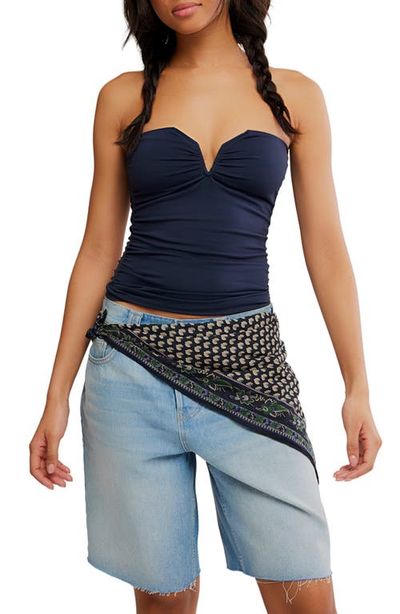 Free People Free People Round Two Ruched Strapless Top