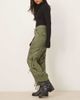 Free People Free People scorpio shirred pants in khaki-Green - 2