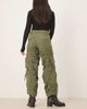 Free People Free People scorpio shirred pants in khaki-Green - 3