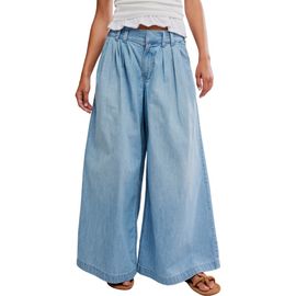 Free People Free People Scout Mid Waist Wide Leg Jeans