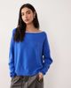 Free People Free People see me sweater in mazarine blue combo - 2