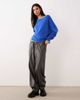 Free People Free People see me sweater in mazarine blue combo - 3