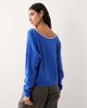 Free People Free People see me sweater in mazarine blue combo - 4