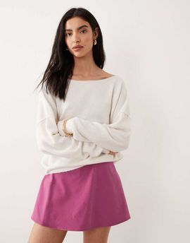Free People Free People see me sweater in white combo