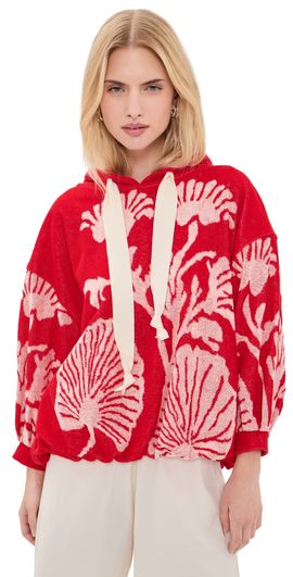 Free People Free People Shell Baby Hoodie Cherry Combo