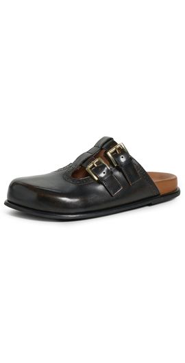 Free People Free People Shoreditch Buckle Mules Espresso