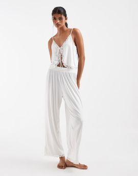 Free People Free People sleepless summer pants set in white