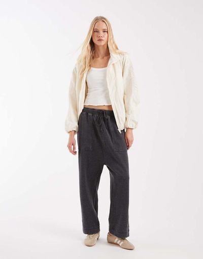 Free People Free People slow it down harem pant in black