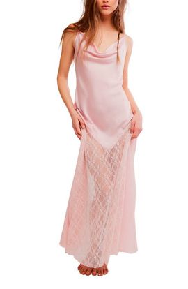 Free People Free People Soireé Cowl Neck Satin Nightgown