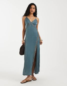 Free People Free People some kind of love maxi slip dress in blue