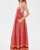Free People Free People Sorrento Stroll Printed Dress Tart Berry Combo - 4