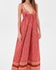 Free People Free People Sorrento Stroll Printed Dress Tart Berry Combo - 5