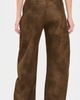 Free People Free People Spotlight Faux Leather Trousers Chocolate Brown - 3