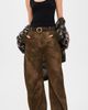 Free People Free People Spotlight Faux Leather Trousers Chocolate Brown - 5