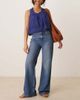 Free People Free People stride straight leg wide jeans in mid wash blue - 1