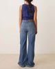 Free People Free People stride straight leg wide jeans in mid wash blue - 2