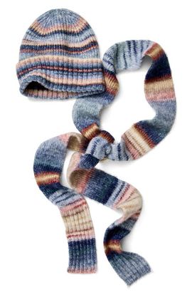 Free People Free People Striped Beanie & Scarf Set