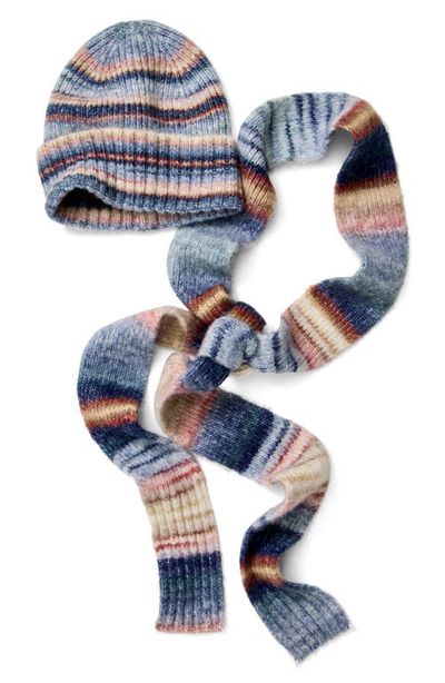 Free People Free People Striped Beanie & Scarf Set
