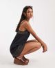 Free People Free People Sunspell boho embroidered mini dress in black combo - 1
