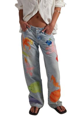 Free People Free People Surfside Patchwork Wide Leg Jeans