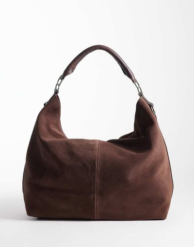Free People Free People Suzie suede slouchy tote in espresso-Brown