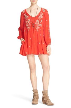 Free People Free People 'Sweet Tennessee' Embroidered Minidress