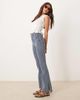 Free People Free People sylvie shirred t-shirt in ivory-White - 4