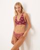 Free People Free People talk about it floral lace bikini briefs in zinfandel-Red - 2