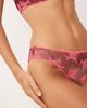 Free People Free People talk about it floral lace bikini briefs in zinfandel-Red - 4