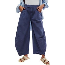 Free People Free People Tegan Washed Cotton Barrel Pants