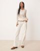 Free People Free People Tinsley baggy high rise straight leg in ecru-White - 1