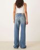 Free People Free People Tinsley baggy high rise straight leg in mid wash blue - 3
