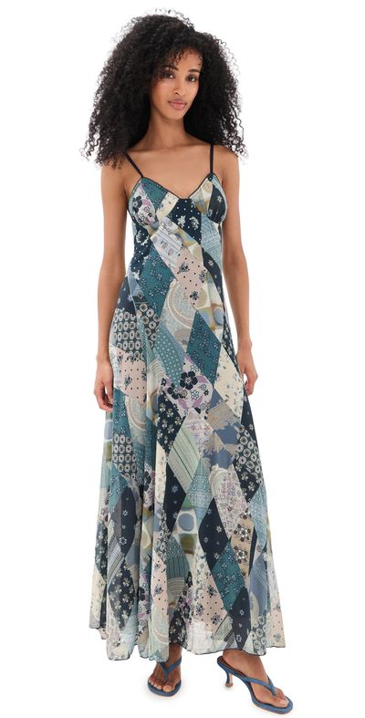Free People Free People Tis The Season Maxi Dress Storm Combo