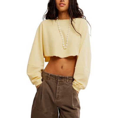 Free People Free People To the East Crop Sweatshirt