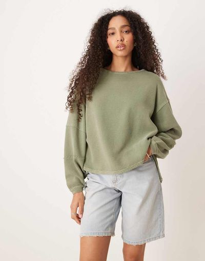 Free People Free People total eclipse tee in oil green