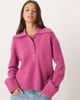 Free People Free People trading up polo knit in magenta haze-pink - 1