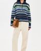Free People Free People Trading Up Stripe Sweater Navy Combo - 5