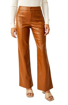 Free People Free People Uptown High Waist Faux Leather Flare Pants